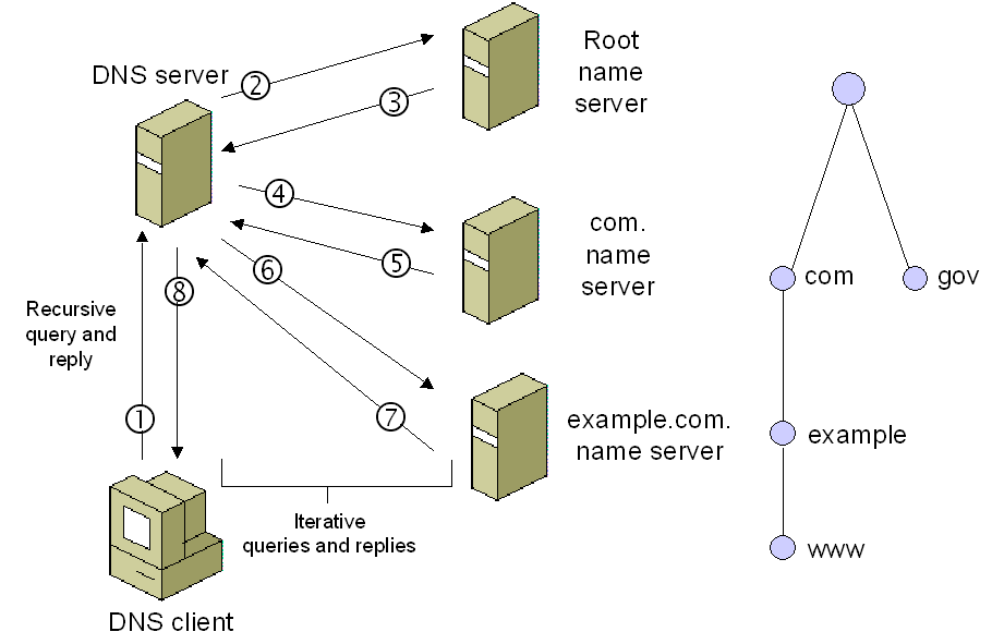 DNS query diagram